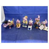 6 pcs. Assorted elephant figurines