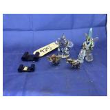 6 pcs. of glass crystal and painted figurines