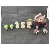 6 Pcs - Elephant Figures - Salt/Peppers