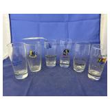 6 Pc - Advertising Beer Glasses
