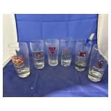 6 Pc - Advertising Beer Glasses