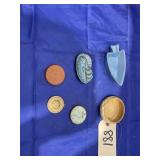 6 pcs. Frankoma pottery medallions
