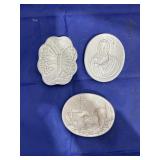 3 pcs. Frankoma pottery mini dishes