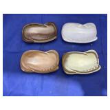 4 pcs. Frankoma Pottery soap dishes