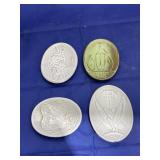 4 pcs. Frankoma Pottery mini saucers