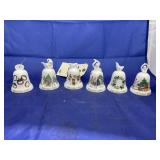 6 pcs. Noritake Collectible China Christmas bells