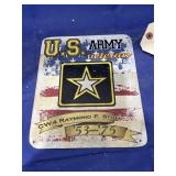 Metal Single Sided U.S. Army Vet Sign 8"x10"