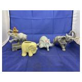 4 pcs. Assorted elephant dï¿½cor