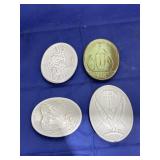 4 pcs. Frankoma Pottery mini saucers