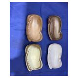 4 pcs. Frankoma Pottery soap dishes