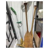 3 Pcs - Elec Weedeater & 2 Wooden Oars