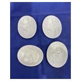 4 Frankoma Pottery Saucers