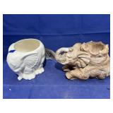 Ceramic Elephant planter& concrete planter
