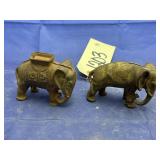 2 Cast Iron Coin Banks