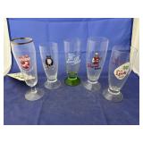 5 Pcs - Advertising Beer Glasses
