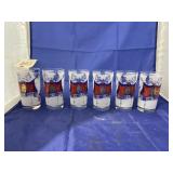6 Pcs- Royal Order of Jesters Glass Tumblers