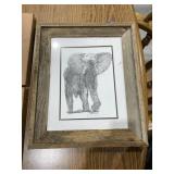 Framed elephant pic by R Glenn Garrison