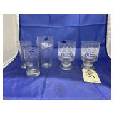 5 pcs. Assorted Beer and Coca Cola Glasses