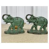 Small Metal Elephant Bookends