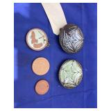 5 pcs. of Frankoma pottery, medallions