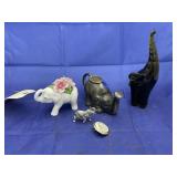 5 pcs. of assorted elephant dï¿½cor