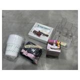 Plastic Bin w/Small Serving Trays - Home Dï¿½cor