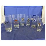 6 Pc - Advertising Beer Glasses
