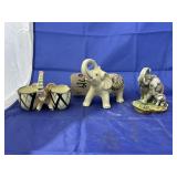 Elephant Planter & Figurines