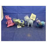 4 pcs. Decorative elephant figurines