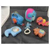 6 Pcs - Assorted Infant Plastic Toys