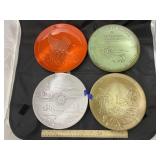 4 pcs. Frankoma pottery collectible plates