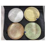4 pcs. Frankoma pottery collectible plates