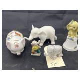 5 Pcs - Elephant Figures & Bell