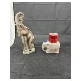 2 pcs. Elephant figurine & straw holder