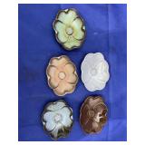 5 pcs. Frankoma pottery decorative saucers