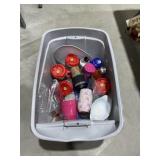 Assorted Tumblers in Plastic Tote