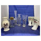8 Pcs - Vases - Plastic Mugs - Glass Pitcher