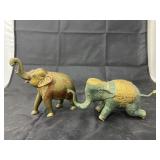 2 - Heavy Metal Elephant Figurines