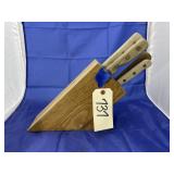 Knife Set in Wooden Block
