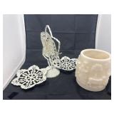 2 Pcs - Metal Snowflake Dï¿½cor & Candle Holder