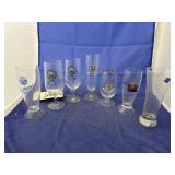 7 Pcs - Advertising Beer Glasses