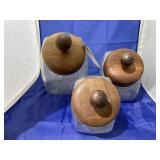 3 Pcs - Glass Canisters