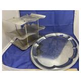 Metal Serving Tray & Metal Rack