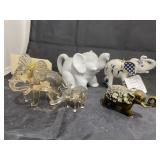 5 pcs. Elephant figurines creamer & Reflections