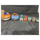 7 Pcs - Native American Pottery T.Toehay