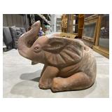 Clay Elephant Planter 13"H