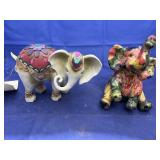 2 pcs. Ceramic elephant & Trunks of Love