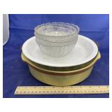 7 Pcs - Glass Bowls & Pie Plates