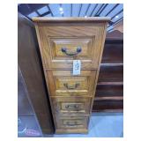Wooden 4-Drawer File Cabinet w/key