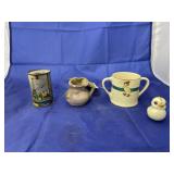 4 Pcs - Ceramic Chicken & Sugar - Canco Tin
